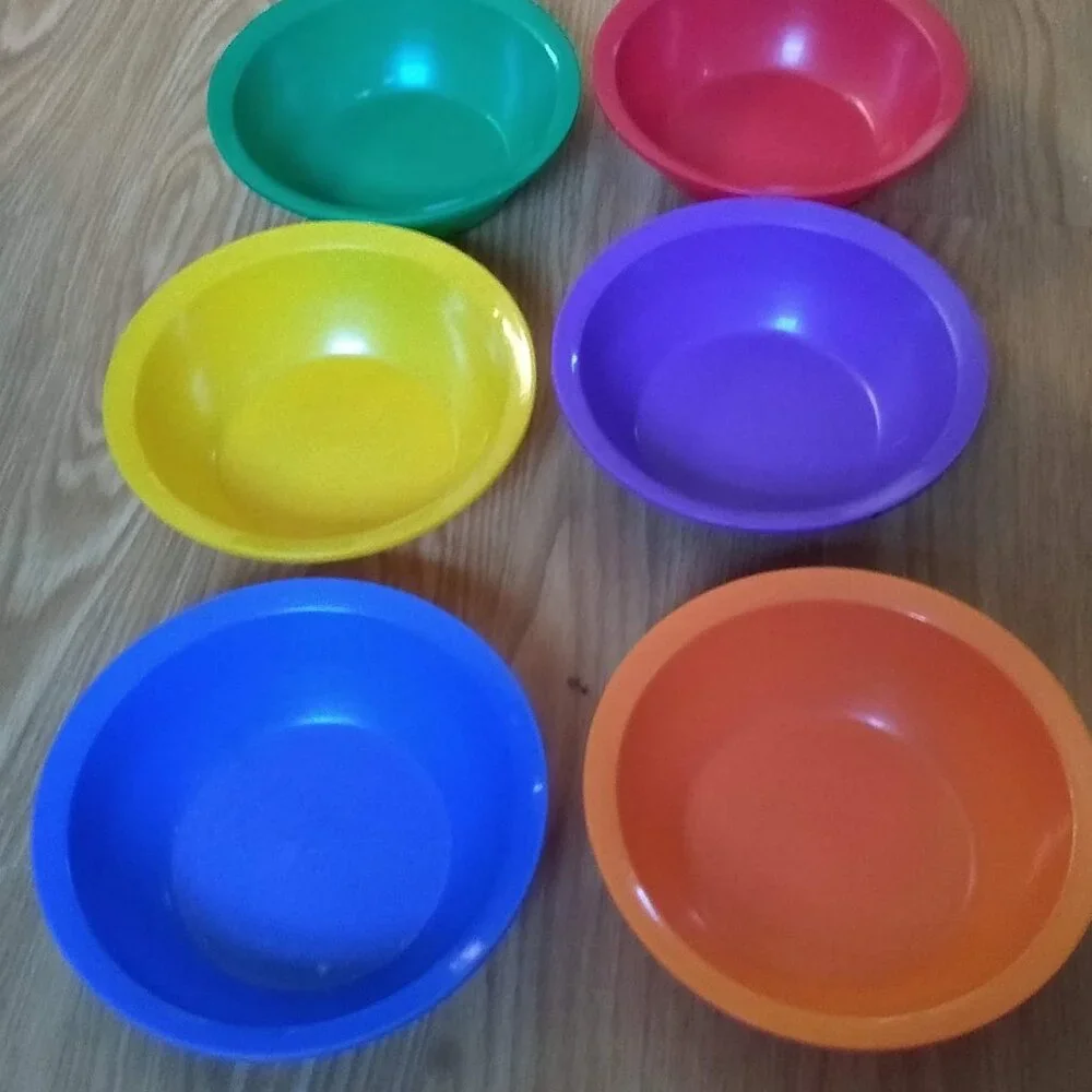Large Colored Paint / sorting bowls 7